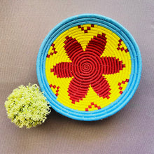 Load image into Gallery viewer, “Floral” Sabai Grass wall baskets-handmade decorative wall plates-wall basket for home décor-wall décor plates-bohemian wall decor