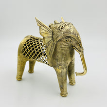 Load image into Gallery viewer, Brass dhokra elephant figurine-big