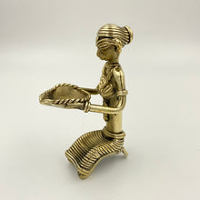 Load image into Gallery viewer, Dhokra tribal lady with diya