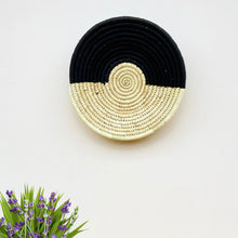 Load image into Gallery viewer, “Day & Night” Sabai Grass wall baskets-handmade decorative wall plates-wall basket for home décor-wall décor plates-bohemian wall decor