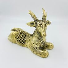 Load image into Gallery viewer, Dhokra metal craft sitting Deer-front view