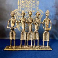 Load image into Gallery viewer, Dhokra brass metal tribal musicians-Street play