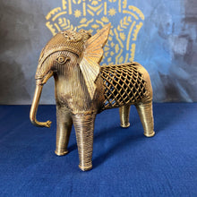 Load image into Gallery viewer, Brass dhokra mother elephant figurine