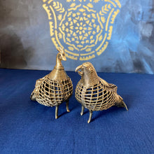 Load image into Gallery viewer, Dhokra Metal Peacock and parrot figurine
