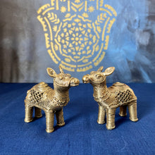 Load image into Gallery viewer, Handcrafted Brass Dhokra ‘Golden Camel-Set Of 2’