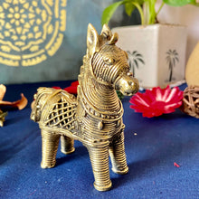 Load image into Gallery viewer, Handcrafted brass dhokra horse