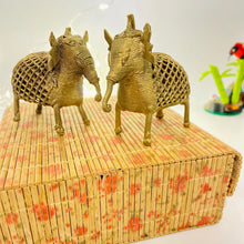 Load image into Gallery viewer, Brass dhokra miniature elephant figurine