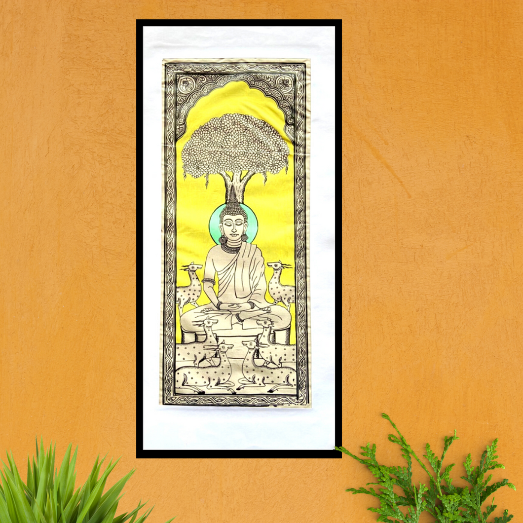 “Meditating Buddha” Pattachitra Wall Art