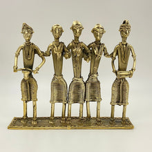 Load image into Gallery viewer, Dhokra brass metal tribal musicians-Street play
