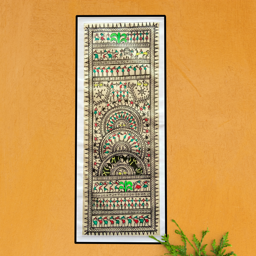 Tribal Stories : Hand-painted Warli Wall Art